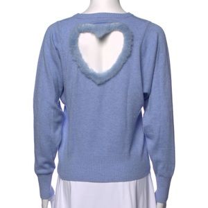 Max & Moi cashmere jumper cutout detail heart mink